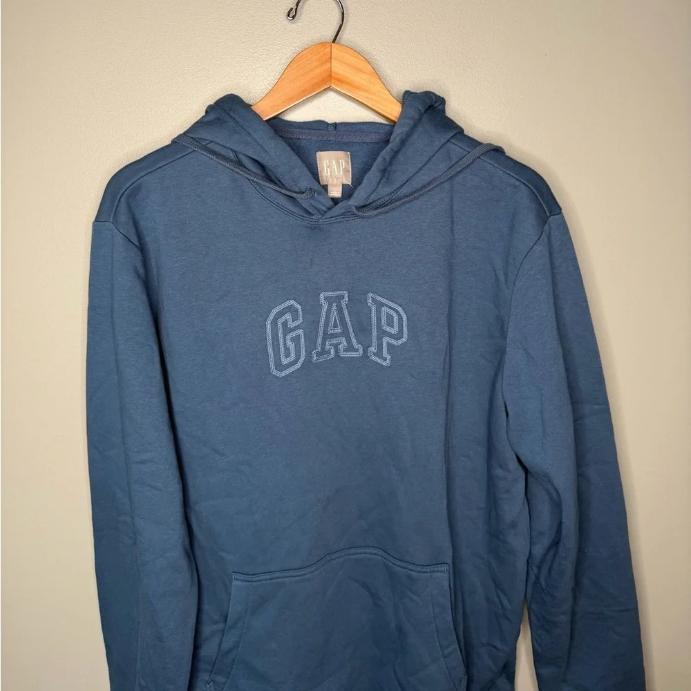 NWT GAP Kids Logo Hoodie - Tranquil Blue